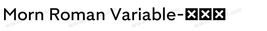 Morn Roman Variable字体转换